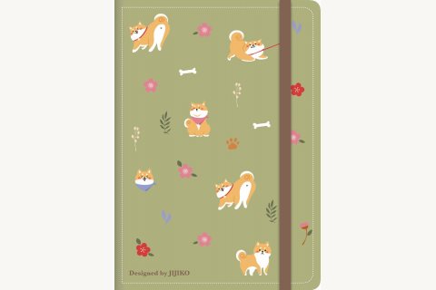 柴犬插画主题电子手帐封面