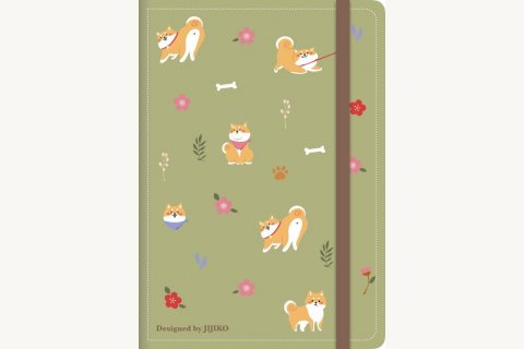 柴犬插画主题电子手帐封面