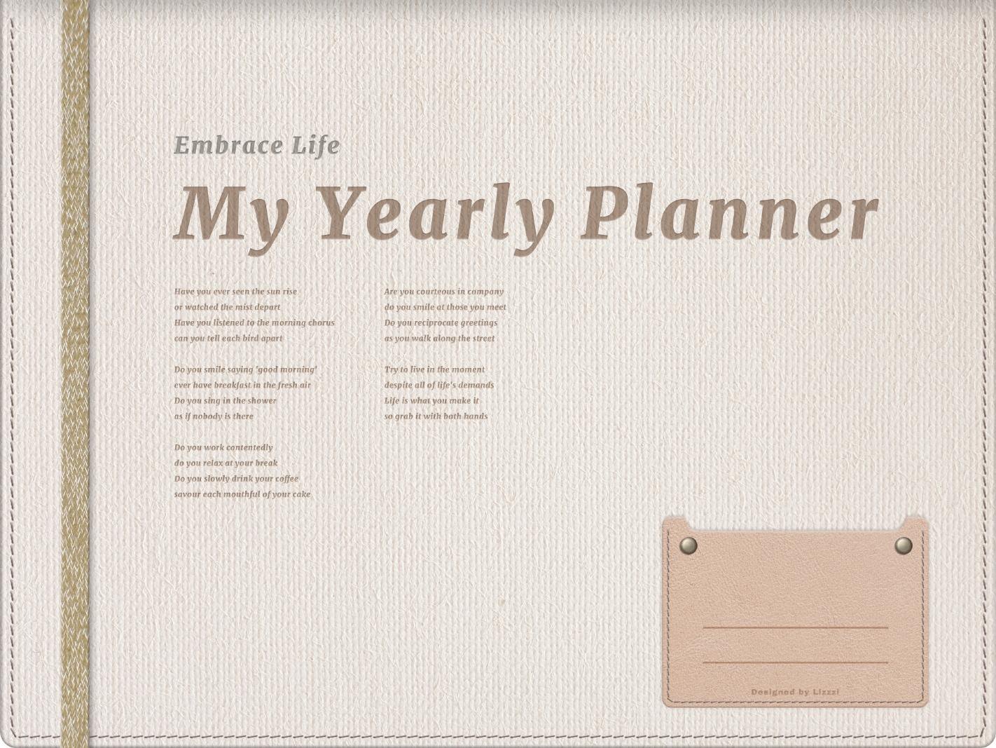黄昏暖色纸张纹理年度电子手帐封面