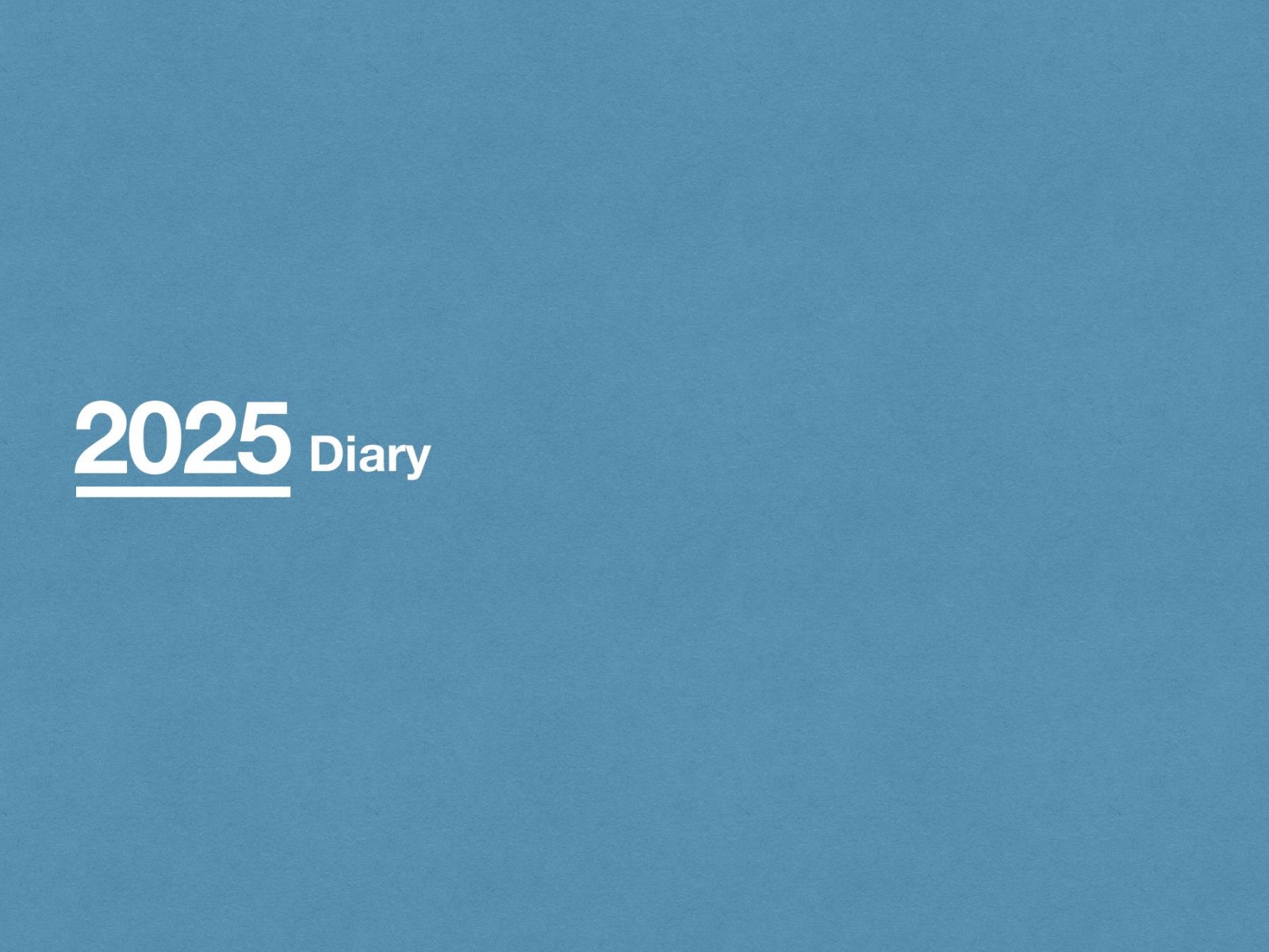 2025电子日程本蓝色横版封面